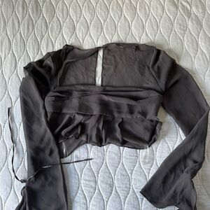 House of CB Charcoal Blouse